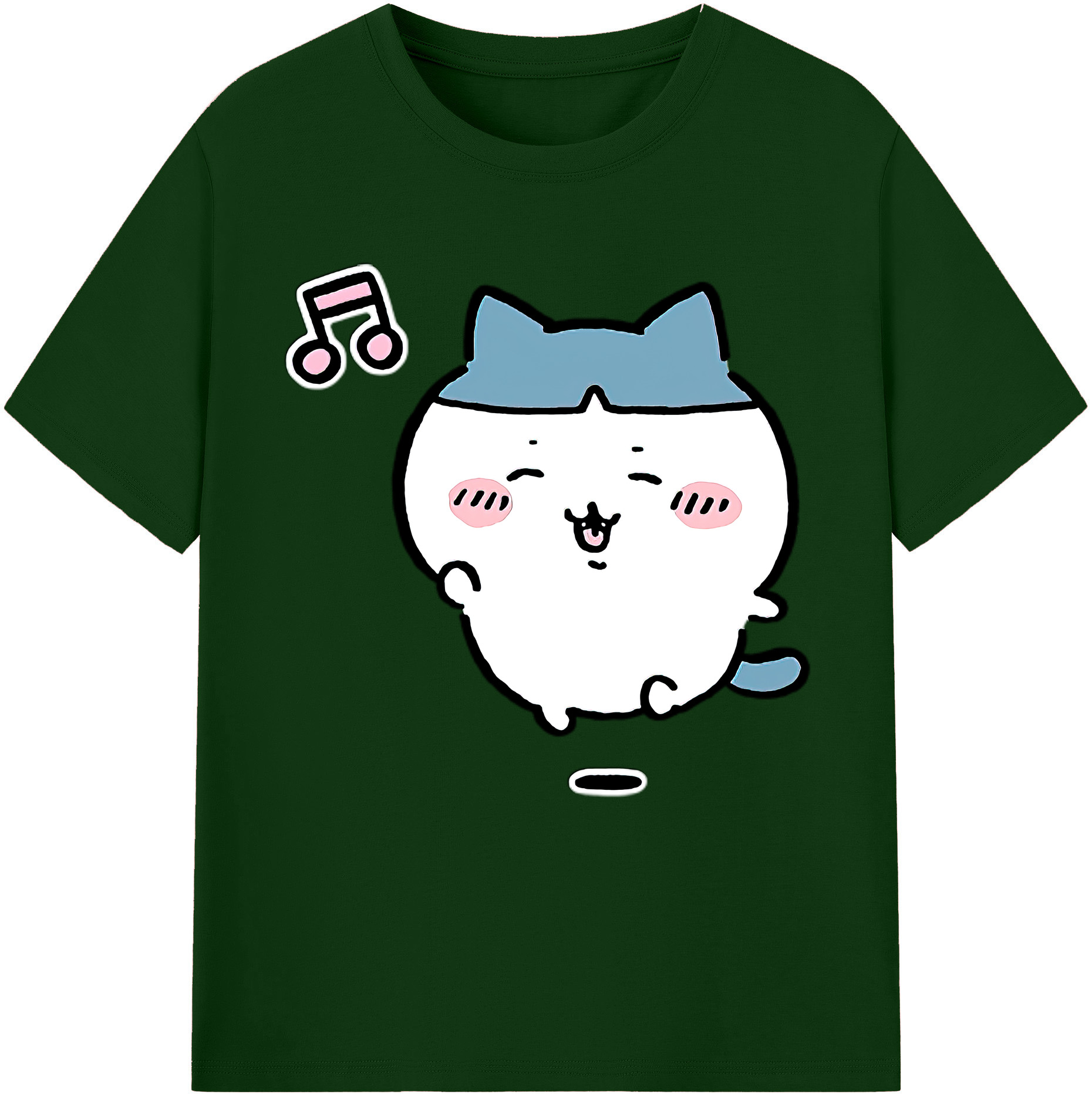 （画像用） ちいかわ ハチワレ Chii-kawa hachiware 綿100％半袖Tシャツ（フロントプリント）